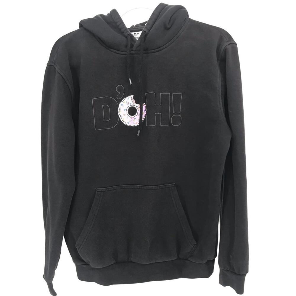 Adidas The Simpson Black DOH Hoodie Sweatshirt Size S